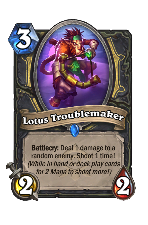 Lotus Troublemaker Hearthstone kártya