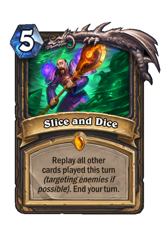 Slice and Dice Hearthstone kártya