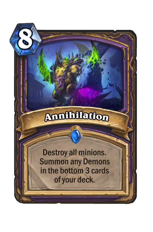 Annihilation Hearthstone kártya
