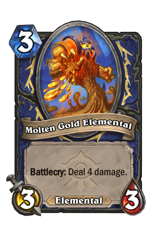 Molten Gold Elemental Hearthstone kártya