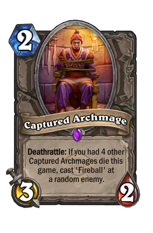 Captured Archmage Hearthstone kártya