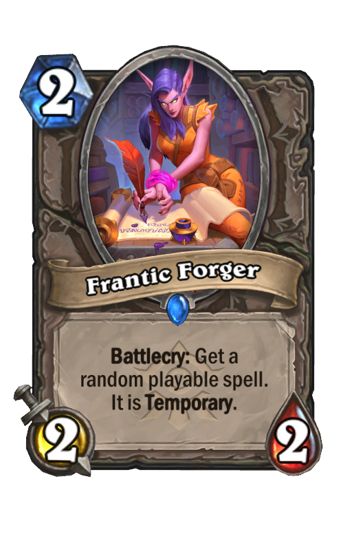 Frantic Forger Hearthstone kártya