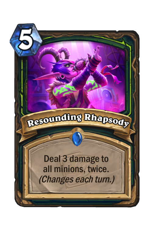 Resounding Rhapsody Hearthstone kártya
