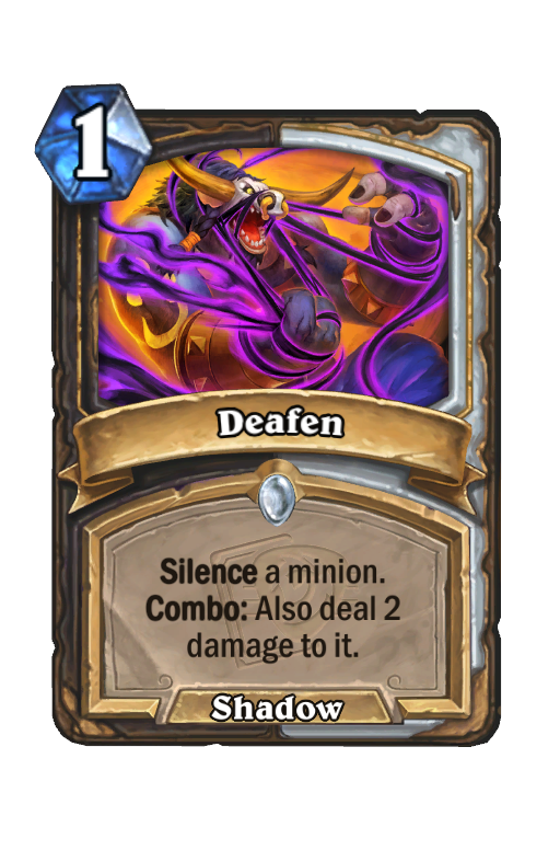 Deafen Hearthstone kártya