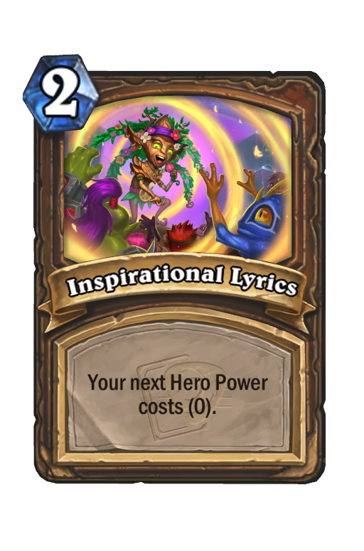 Inspirational Lyrics Hearthstone kártya