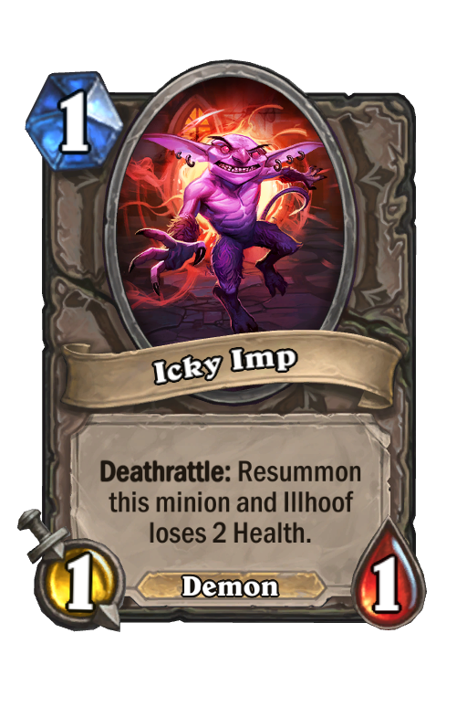 Icky Imp Hearthstone kártya