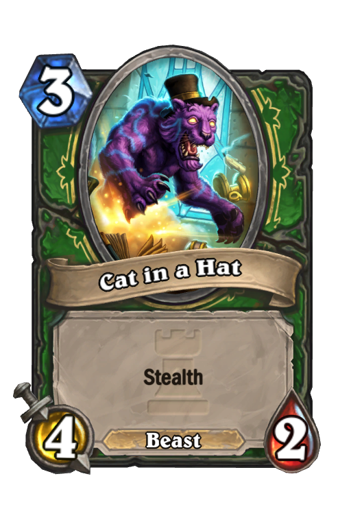 Cat in a Hat Hearthstone kártya