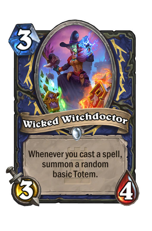 Wicked Witchdoctor Hearthstone kártya