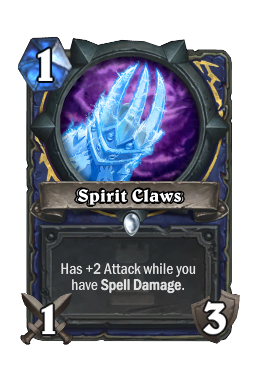 Spirit Claws Hearthstone kártya