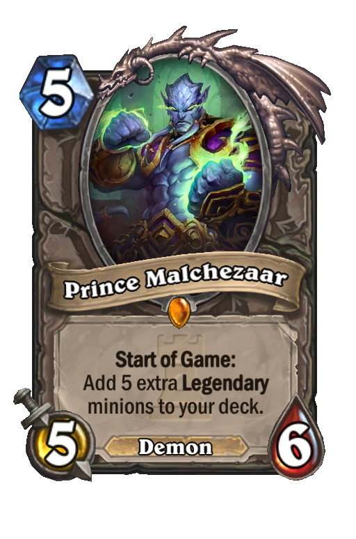 Prince Malchezaar Hearthstone kártya