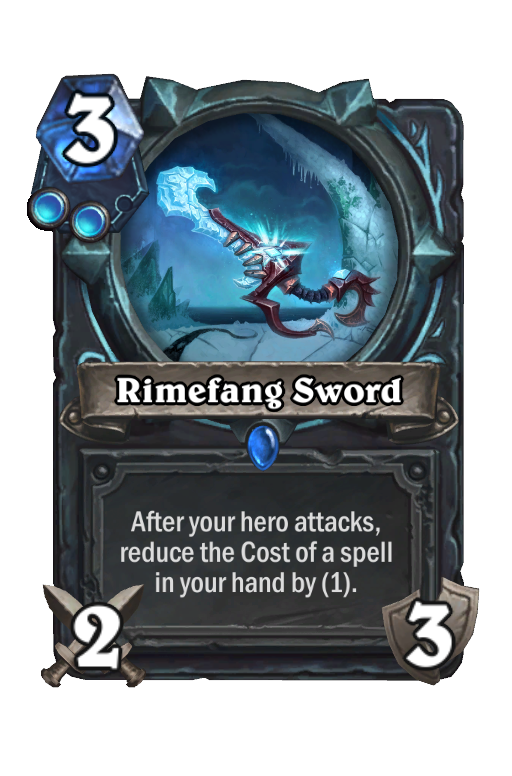 Rimefang Sword Hearthstone kártya