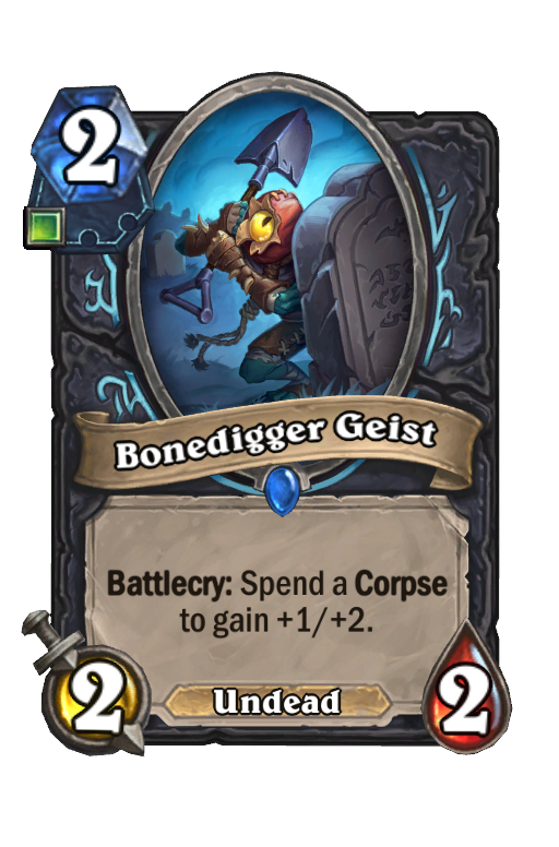 Bonedigger Geist Hearthstone kártya