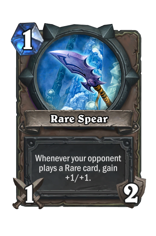 Rare Spear Hearthstone kártya