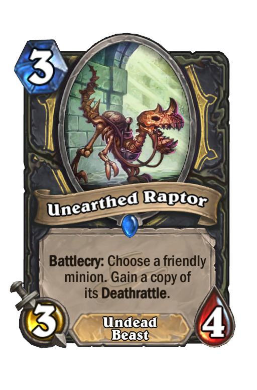 Unearthed Raptor Hearthstone kártya
