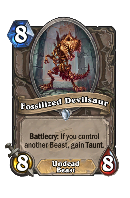 Fossilized Devilsaur Hearthstone kártya