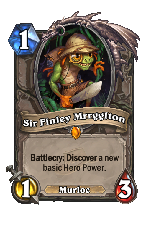 Sir Finley Mrrgglton Hearthstone kártya