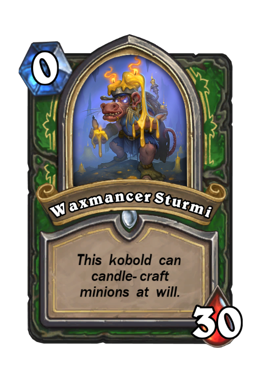 Waxmancer Sturmi Hearthstone kártya