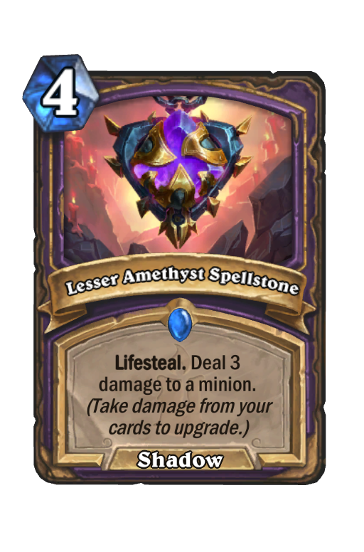 Lesser Amethyst Spellstone Hearthstone kártya