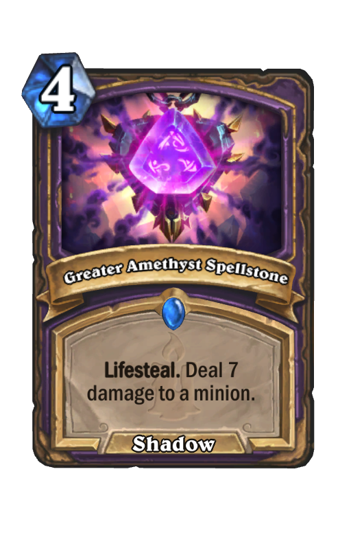 Greater Amethyst Spellstone Hearthstone kártya