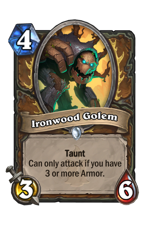 Ironwood Golem Hearthstone kártya