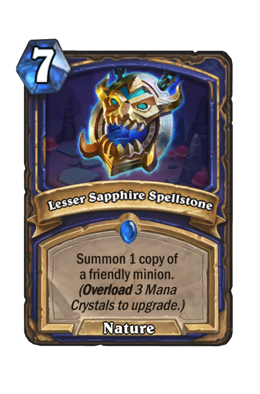 Lesser Sapphire Spellstone Hearthstone kártya