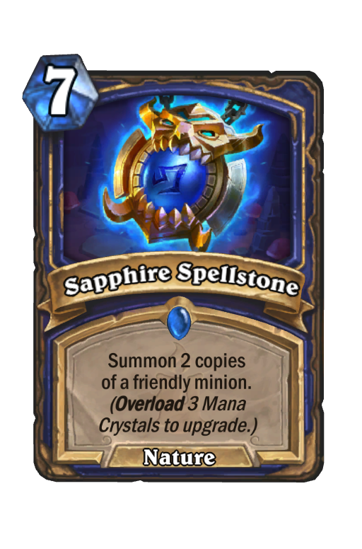 Sapphire Spellstone Hearthstone kártya