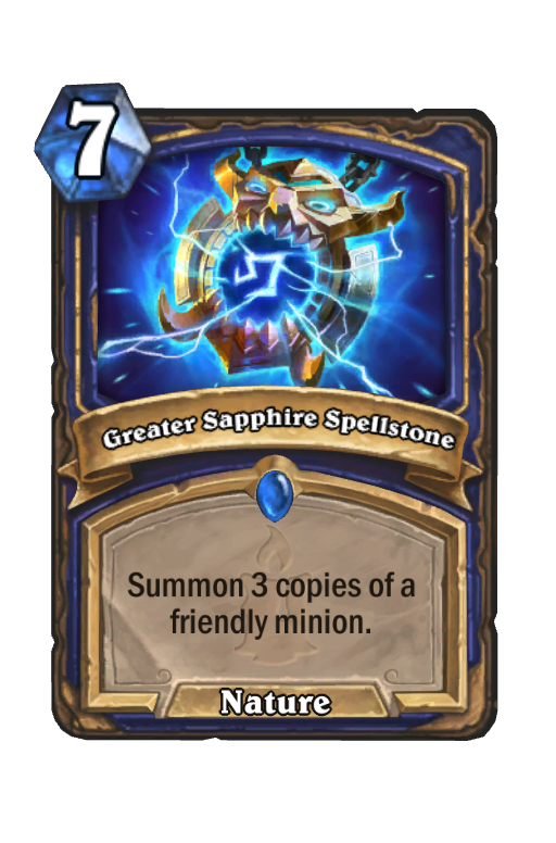 Greater Sapphire Spellstone Hearthstone kártya
