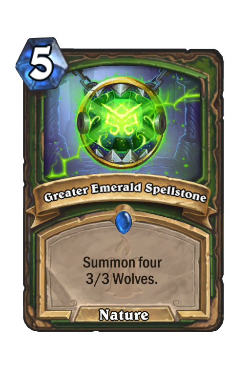 Greater Emerald Spellstone Hearthstone kártya