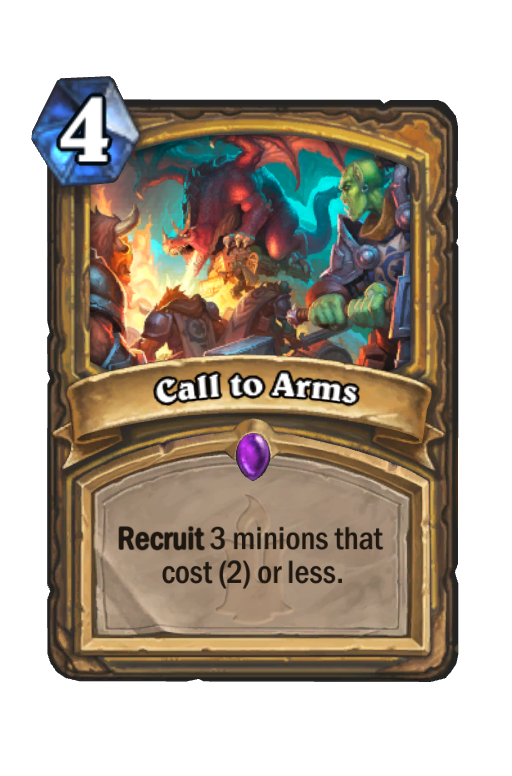 Call to Arms Hearthstone kártya