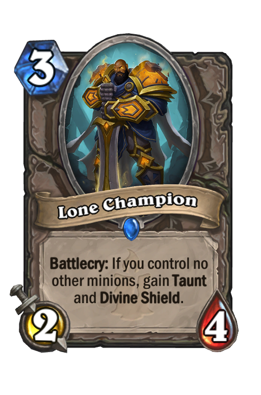 Lone Champion Hearthstone kártya