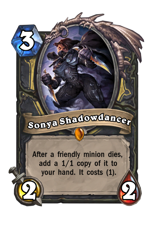 Sonya Shadowdancer Hearthstone kártya