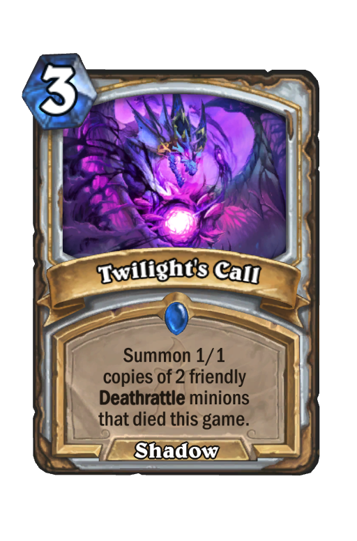 Twilight's Call Hearthstone kártya