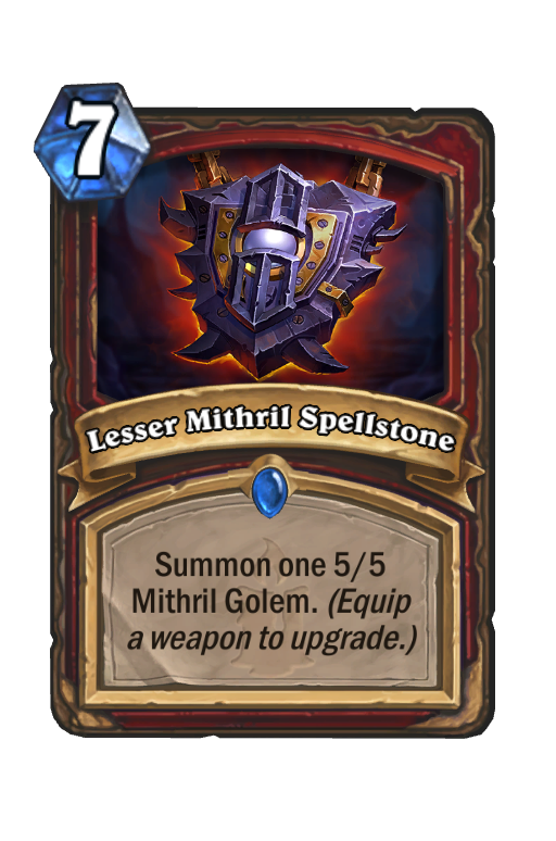 Lesser Mithril Spellstone Hearthstone kártya