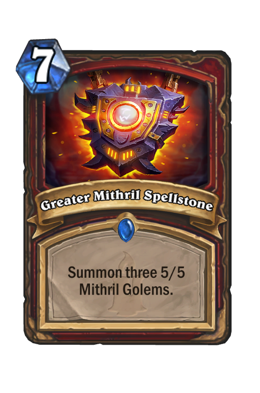 Greater Mithril Spellstone Hearthstone kártya
