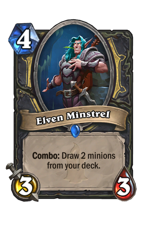 Elven Minstrel Hearthstone kártya