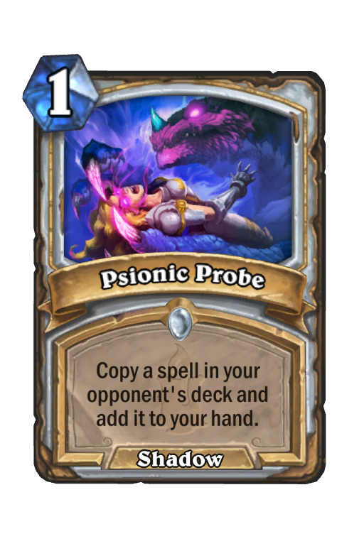 Psionic Probe Hearthstone kártya