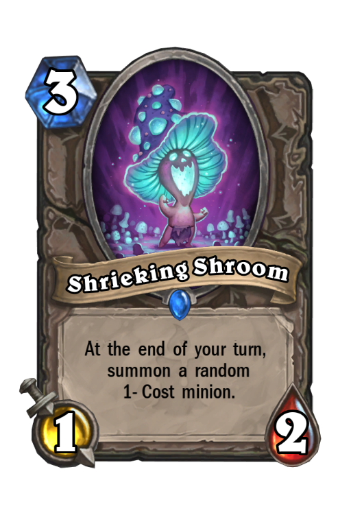 Shrieking Shroom Hearthstone kártya