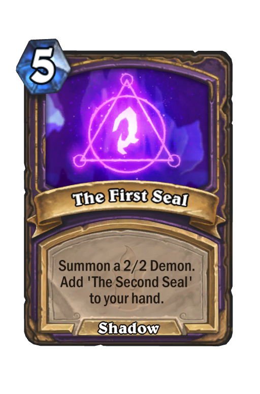 The First Seal Hearthstone kártya