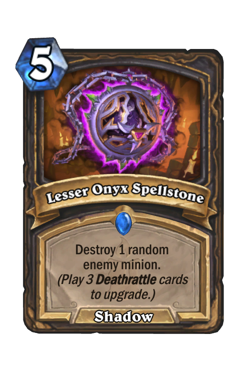 Lesser Onyx Spellstone Hearthstone kártya
