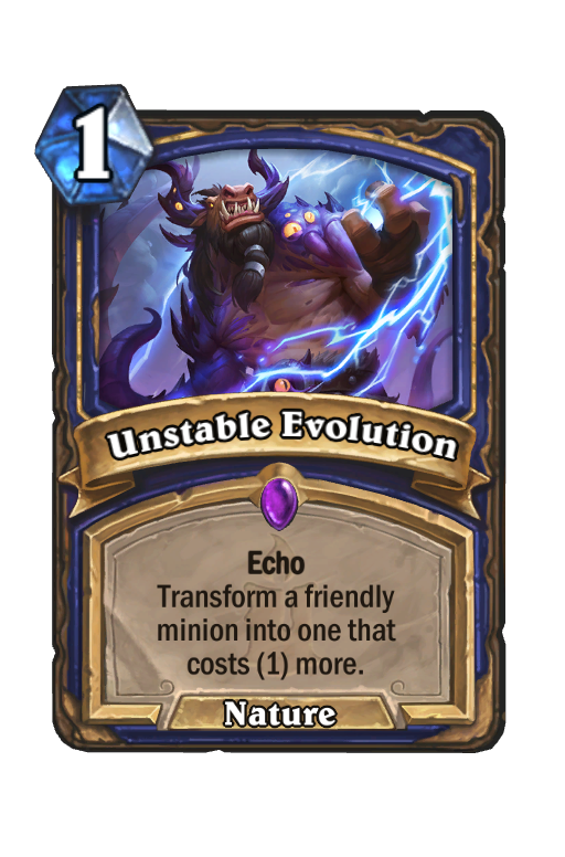 Unstable Evolution Hearthstone kártya