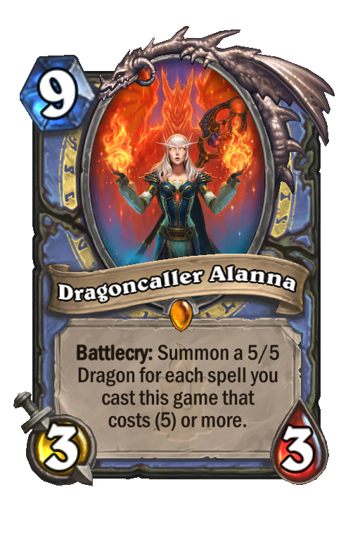 Dragoncaller Alanna Hearthstone kártya