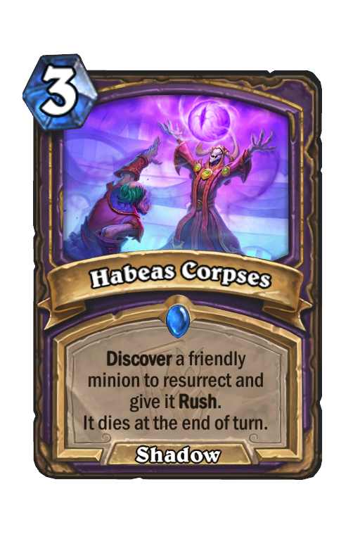 Habeas Corpses Hearthstone kártya