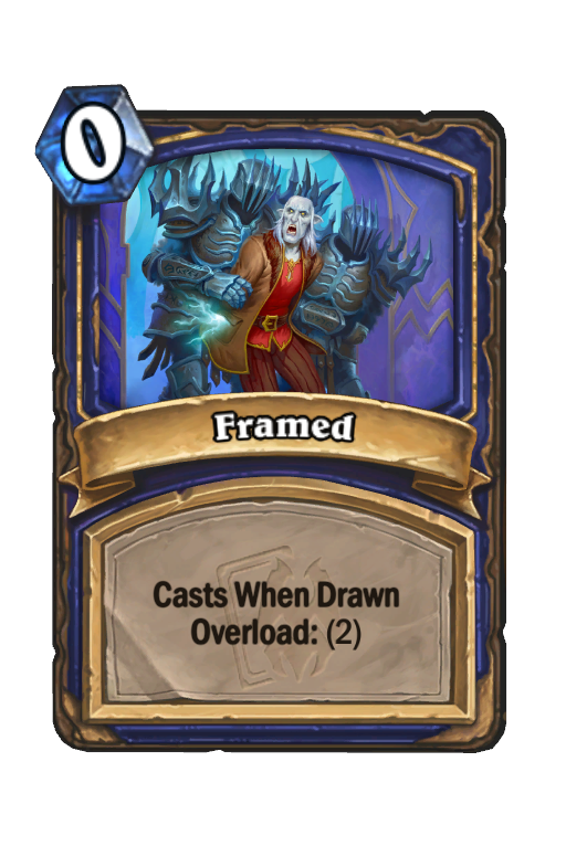 Framed Hearthstone kártya