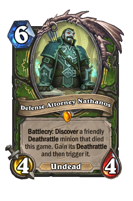 Defense Attorney Nathanos Hearthstone kártya