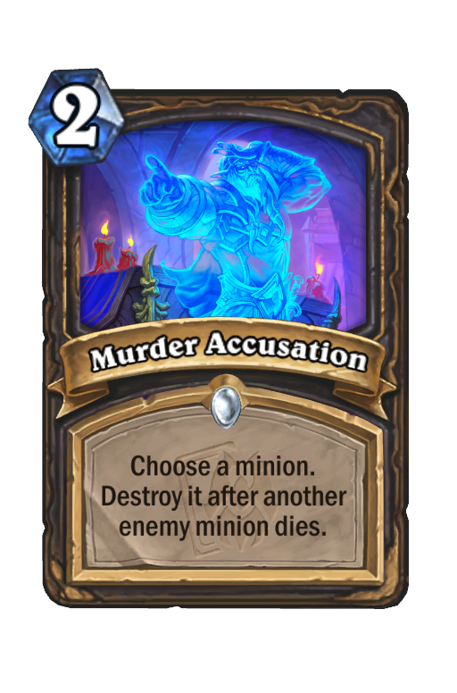Murder Accusation Hearthstone kártya