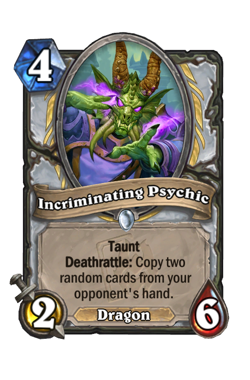 Incriminating Psychic Hearthstone kártya