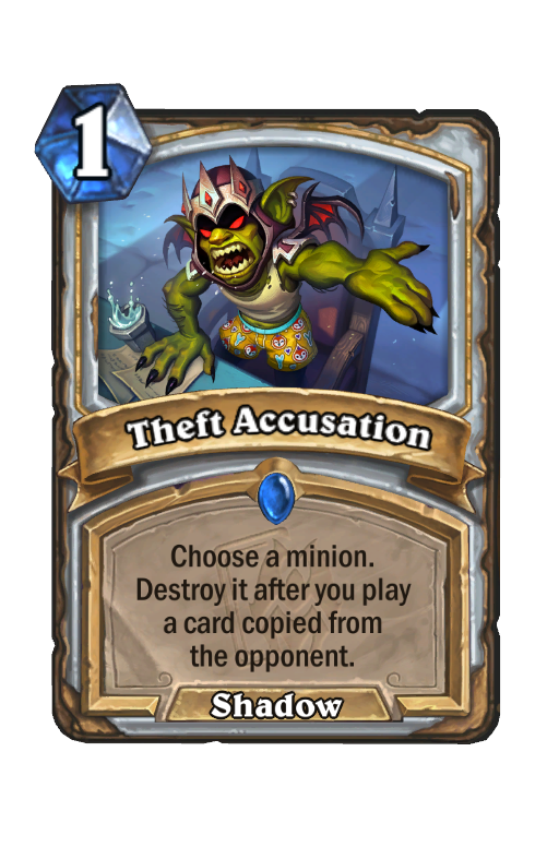 Theft Accusation Hearthstone kártya