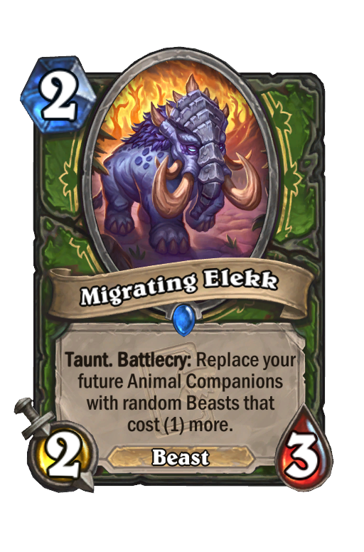 Migrating Elekk Hearthstone kártya
