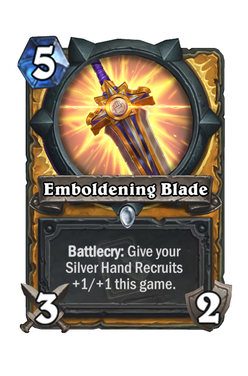 Emboldening Blade Hearthstone kártya