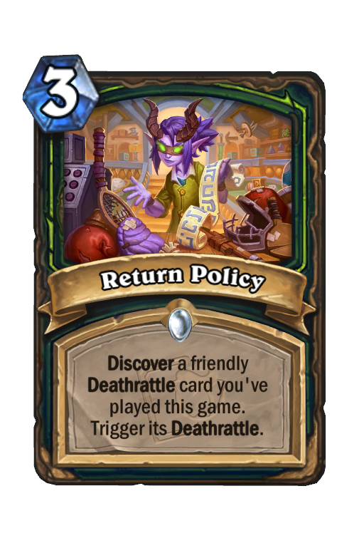 Return Policy Hearthstone kártya